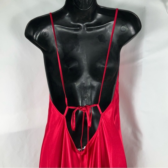 NWT Rumored Low Tide Maxi Slip Dress M Chili Pepper Red Dutchess Formal Long - Picture 3 of 10